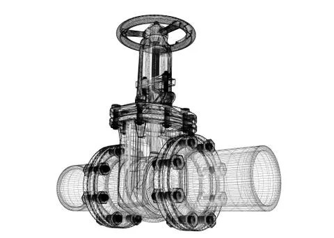 Pipeline stopcock Stock Illustration