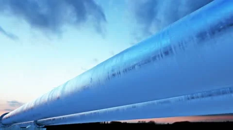 Pipeline sunset. Stock Footage 21535252