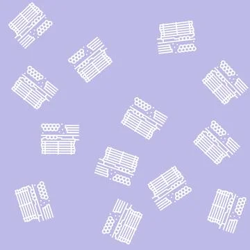 Pipeline on trailer line seamless pattern Stock Illustration