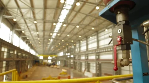 Pipeline With Valve On Blurred Background Stock Footage 62090039