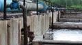 Pipelines for oxygen supply to wastewater in water treatment plant HD Footage