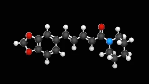 Piperine. Seamless loop. Black background Stock Footage 154418246