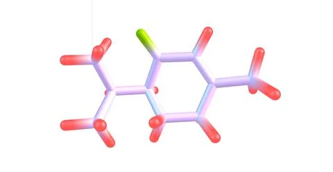 Piperitone molecular structure isolated on white Stock Illustration