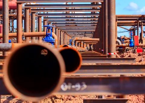 Pipes and metal structures Stock Photos