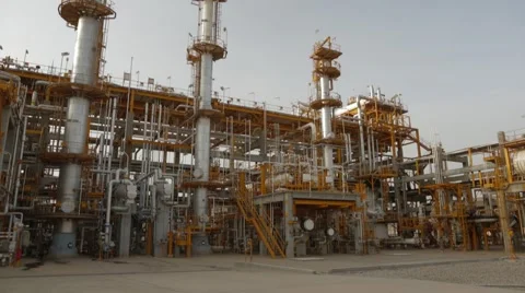 Pipes And Structures In LNG Plant Stock Footage 63204504