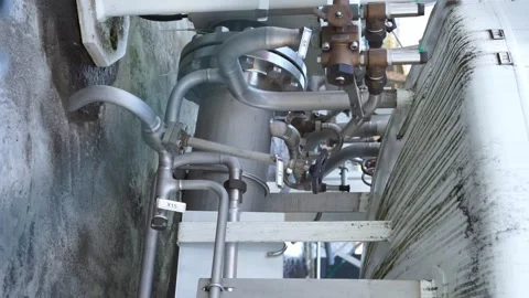 Pipes and taps system vertical video Stock Footage 262355476