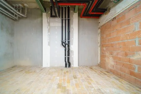 Pipes in the basement Stock Photos
