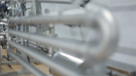 Pipes at a beer factory Stock Footage 63013545
