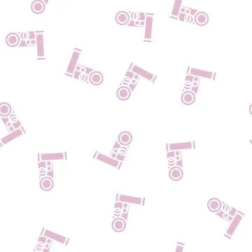 Pipes building material glyph vector seamless pattern Stock Illustration