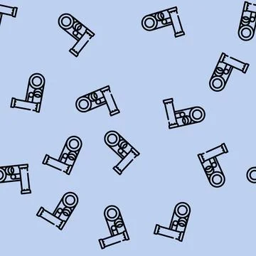 Pipes building material line vector seamless pattern Stock Illustration