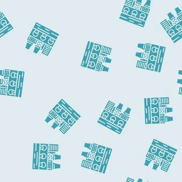 Pipes dumping colored liquid into river glyph seamless pattern Stock Illustration