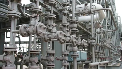Pipes in the enterprise Stock Footage 152106181
