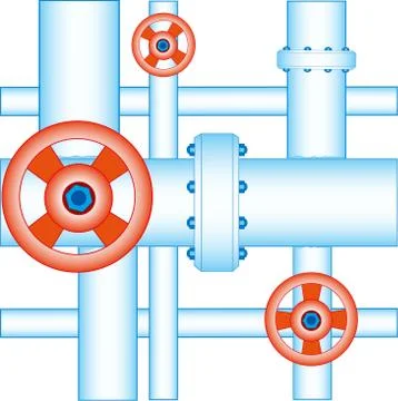 Pipes for gas Stock Illustration