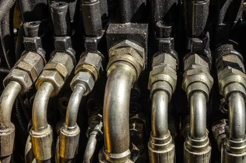 The pipes at the gates Stock Photos