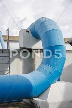 Pipes of an irrigation water Stock Photos