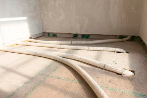 Pipes for mechanical ventilation system Stock Photos