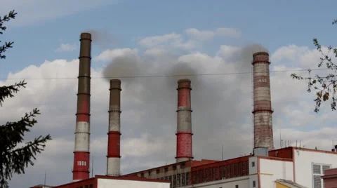 Pipes with a smoke Video stock 63246074