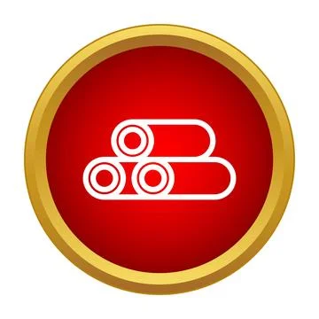 Pipes stack icon symbolizing construction infrastructure and logistics Stock Illustration