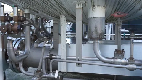 Pipes taps complex system mechanics Stock Footage 262355492