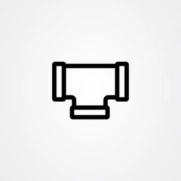 Pipes vector icon vector design. Water pipeline symbol. Illustrazione stock