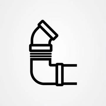Pipes vector icon vector design. Water pipeline symbol. Illustrazione stock