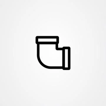 Pipes vector icon vector design. Water pipeline symbol. Stock Illustration