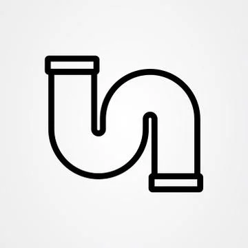 Pipes vector icon vector design. Water pipeline symbol. Stock Illustration