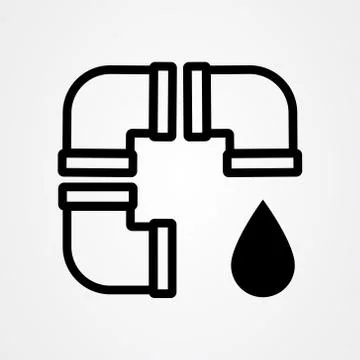 Pipes vector icon vector design. Water pipeline symbol. Stock Illustration