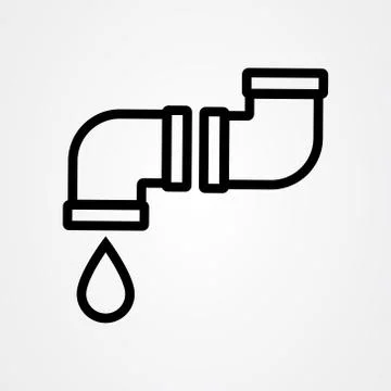 Pipes vector icon vector design. Water pipeline symbol. Illustrazione stock