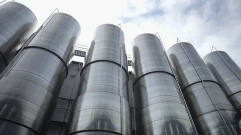 Pipes on vine factory Stock-Footage 93797673
