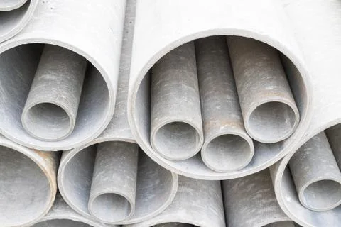 Pipes without naportnye used for construction Stock Photos