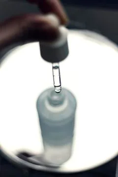 Pipet bottle drop Foto stock