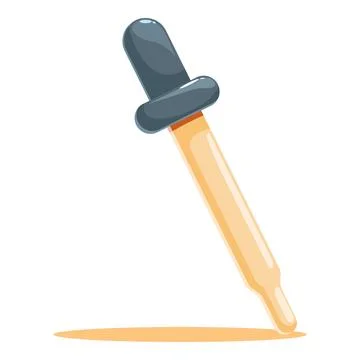 Pipette casting shadow on white background Stock Illustration