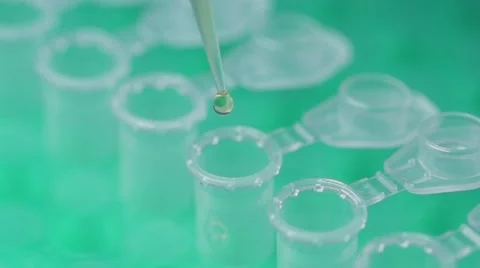 Pipette dispensing samples 库存影片 49198818