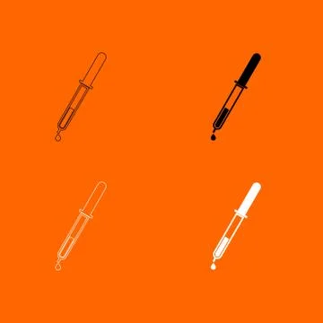 Pipette with drop icon . Stock Illustration