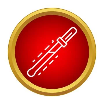 Pipette dropper liquid drop laboratory medical icon Stock Illustration