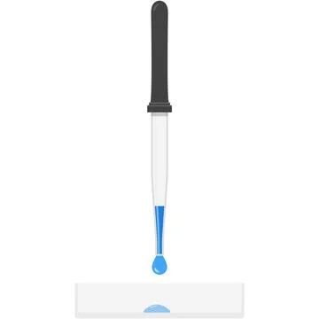 Pipette dropper vector icon lab tool isolated on white Stock Illustration