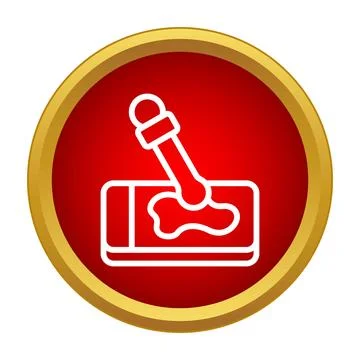 Pipette dropping liquid onto microscope slide icon Stock Illustration