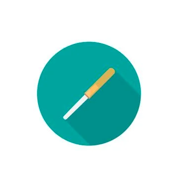 Pipette Flat Icon With Long Shadow. Medical Flat Icons. Stock Illustration