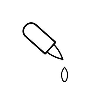 Pipette icon with drop. Graphic elements for your design Stock Illustration