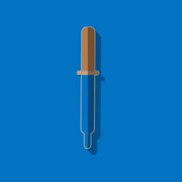 Pipette icon isolated on background. Element of medical, chemistry lab equipm Stock Illustration