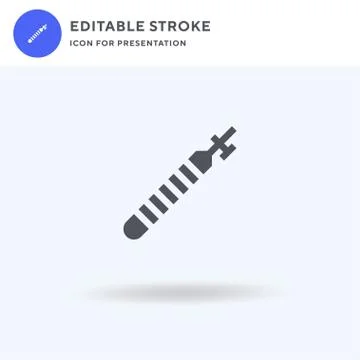 Pipette icon vector, filled flat sign, solid pictogram isolated on white, log 스톡 일러스트