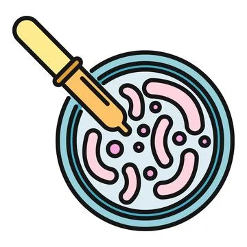 Pipette manipulating cellular growth in petri dish culture Stock Illustration