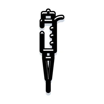 Pipette micro tool symbolizing science liquid research Stock Illustration