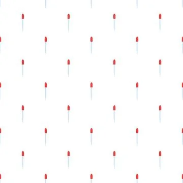 Pipette pattern creating continuous scientific experiment background Stock Illustration