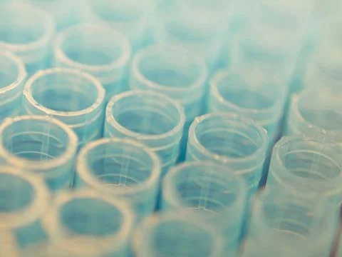 Pipette plastic tips Foto stock