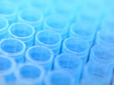 Pipette plastic tips Fotos Stock