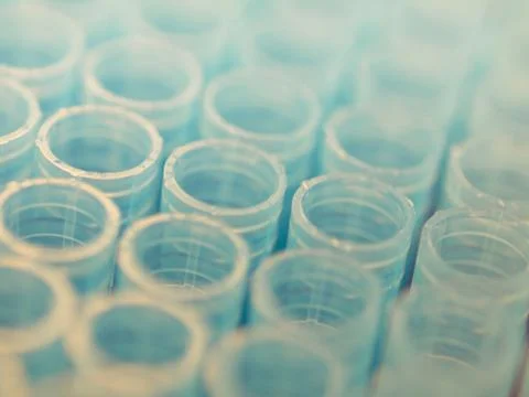 Pipette plastic tips Foto stock