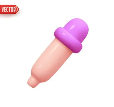 Pipette tool. Realistic 3d design element In plastic cartoon style. Icon isol Illustrazione stock