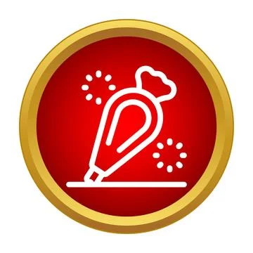 Piping bag decorating cake or pastry icon Stock Illustration
